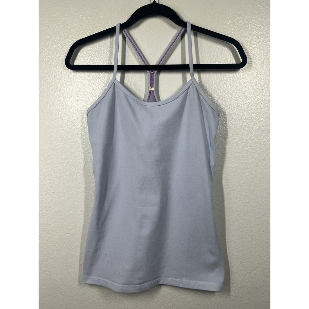 Lululemon Racerback Power Y Stripes Lightweight Top - Pale Silverish Blue